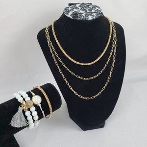 Amelia Rue Layered Necklaces w bracelet set